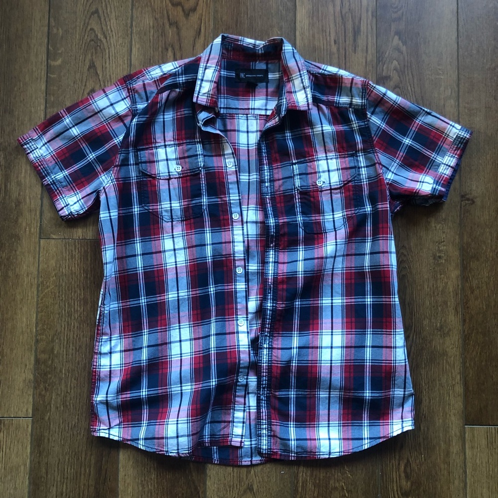 Red White and Blue Plaid Shirt